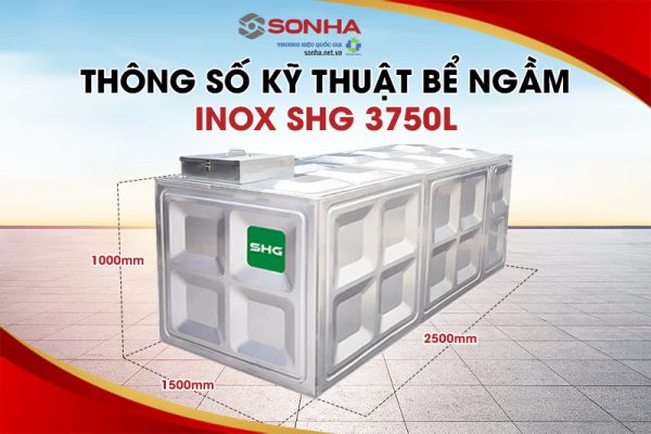 Bể Nước Ngầm Inox Sơn Hà Xanh SHG 3750L