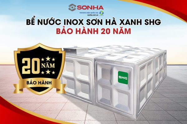 BỂ NƯỚC NGẦM SƠN HÀ XANH 5000L Bể nước ngầm inox Sơn Hà Xanh SHG 5000L