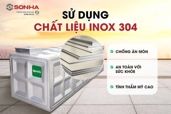Bể Nước Ngầm Inox Sơn Hà Xanh SHG đặt theo yêu cầu